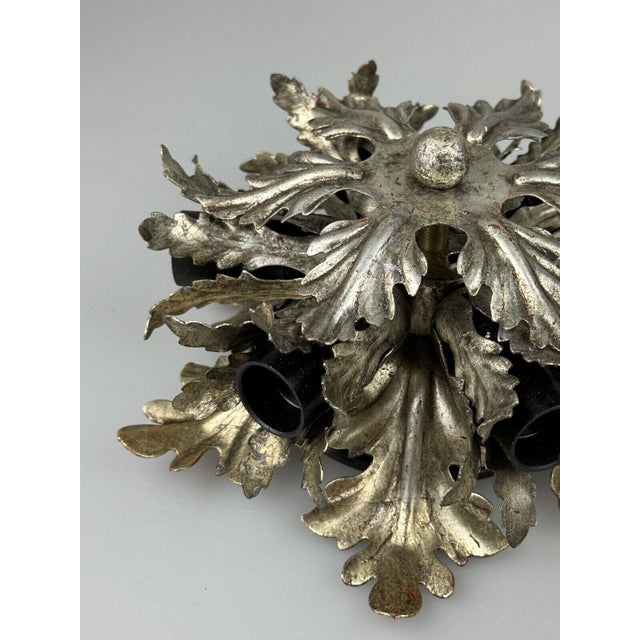 1970s Florentine Wall or Ceiling Lamp in Metal from Banci Firenze, 1960s-1970s For Sale - Image 5 of 18