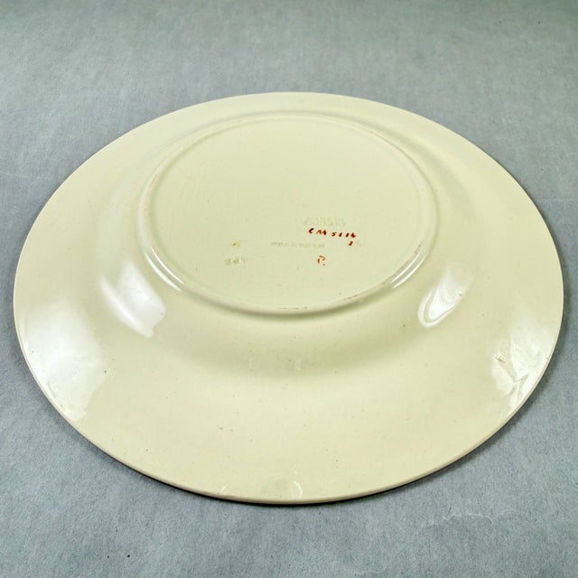 Wedgwood Hand Painted Burgundy & Green Leaf Plates, Set of 10 For Sale - Image 11 of 13