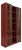 Mid-Century Modern Italian Red Lacquer and Glass Showcase by Afra & Tobia Scarpa, 1960s For Sale