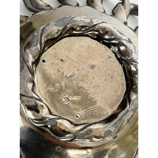 French Black and Yellow Ceramic Trinket Tray, 1960 For Sale - Image 11 of 12