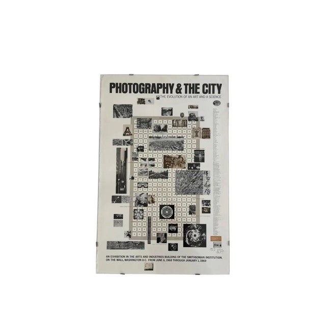 1968 Hand Signed by Charles Eames Poster Photography and the City Smithsonian For Sale - Image 4 of 5
