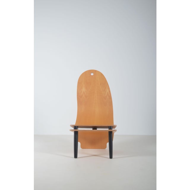 Danish Lounge Chair in Wood For Sale - Image 4 of 11