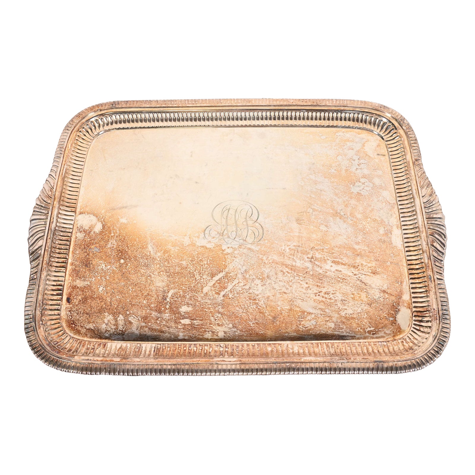 Tiffany & Co. Antique Art Deco Silverplate Serving Tray | Chairish