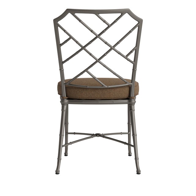 Brown Jordan Brown Jordan Calcutta Side Chair, Mica frame with Fusion Moccasian fabric For Sale - Image 4 of 11