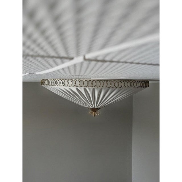 Large Mid-Century Finnish Model K5-27 Flush Mount by Paavo Tynell for Idman, 1950s For Sale - Image 4 of 16