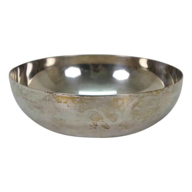 Late 20th Century Christofle France Gallia Silverplate Candy Nut Bon Bon Dish Bowl Compote 6" For Sale