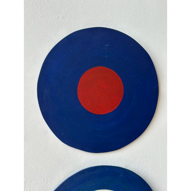 Blue Vintage Handmade International Nautical Maritime Signals, a Trio, Circa Mid-20th Century For Sale - Image 8 of 14