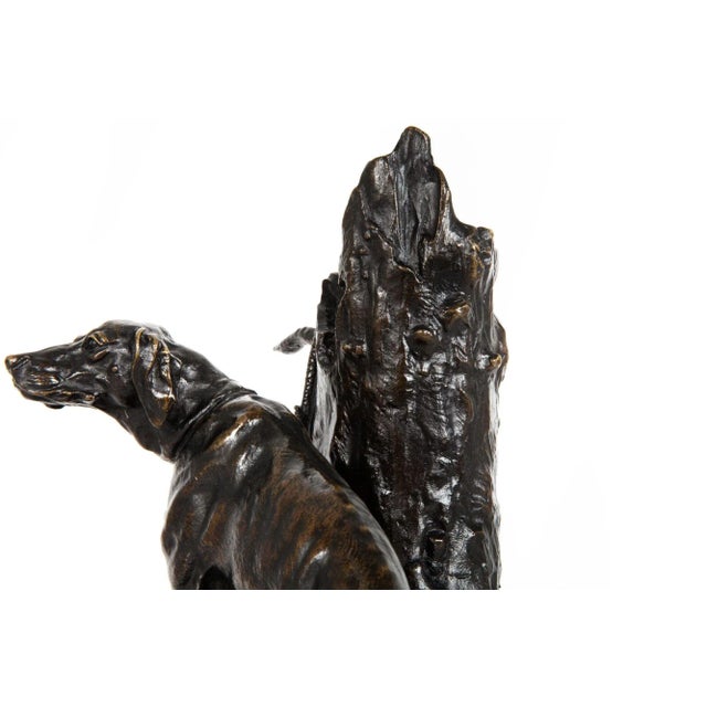 Brown French 19th Century Bronze Sculpture “Gardant Du Gibier” by Pierre-Jules Mêne For Sale - Image 8 of 12