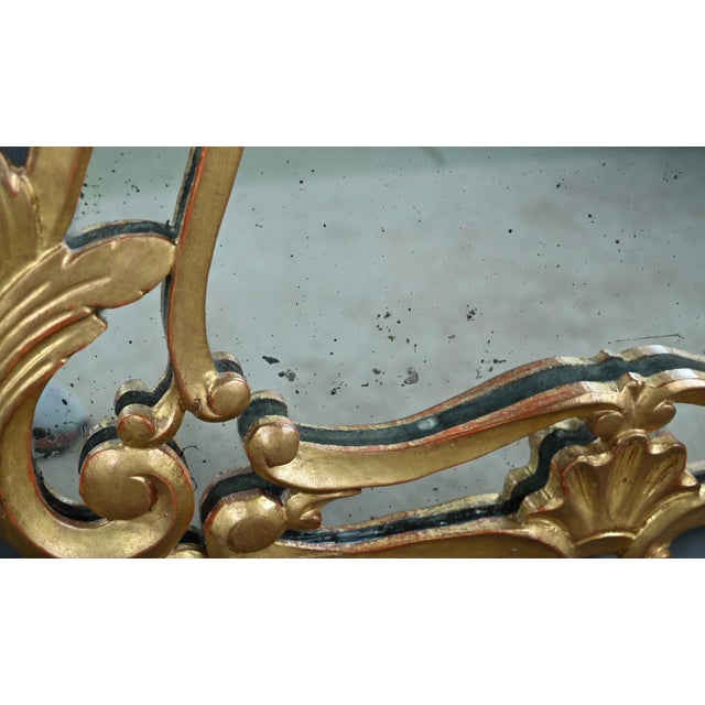 Mid-19th Century Napoleon III Louis XV Giltwood Mirror with Parcloses For Sale - Image 12 of 16