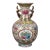 Vintage Famille Rose Twin-Handled Vase With Lotus Medallion For Sale