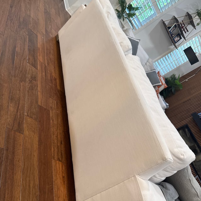 Restoration Hardware Restoration Hardware Sofa for Sale!!! Beautiful White Sofa With Easy-to-Clean Fabric. Measures 95″ Long × 38.5″ Deep × 30″ High For Sale - Image 4 of 5
