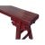 Vintage Oxblood Red Rural Village Rustic Slim Wood Seating Bench For Sale In San Francisco - Image 6 of 7