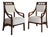 High Back Crosspieces Chairs, 1960s, Set of 2 For Sale
