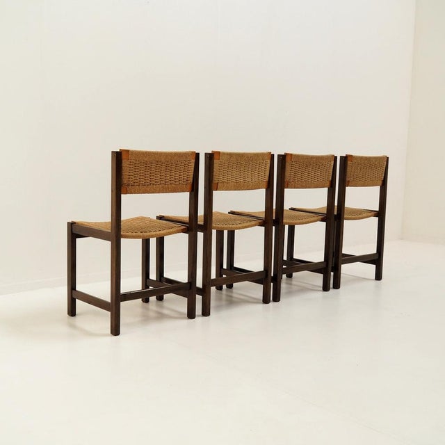 1960s Vintage Dining Chairs in the style of Martin Visser, 1960s, Set of 4 For Sale - Image 5 of 9