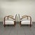 Brown Art Deco Italian Armchairs in Curved Wood, 1930s, Set of 2 For Sale - Image 8 of 15