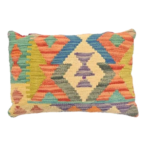 Vintage Turkish Hand-Woven Kilim Pillow