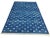 Mid-Century Modern Handmade Cotton Diamond Rug, Blue And White 8'x10' For Sale - Image 3 of 7