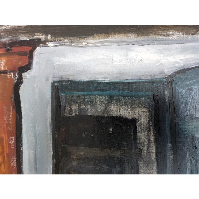 1953 Scandivanian Interior Oil Painting by Swedish Artist Ulla Borgstrom For Sale - Image 4 of 15