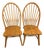 Pair of Vintage Solid Wood Hoop-Back Windsor Dining Chairs For Sale