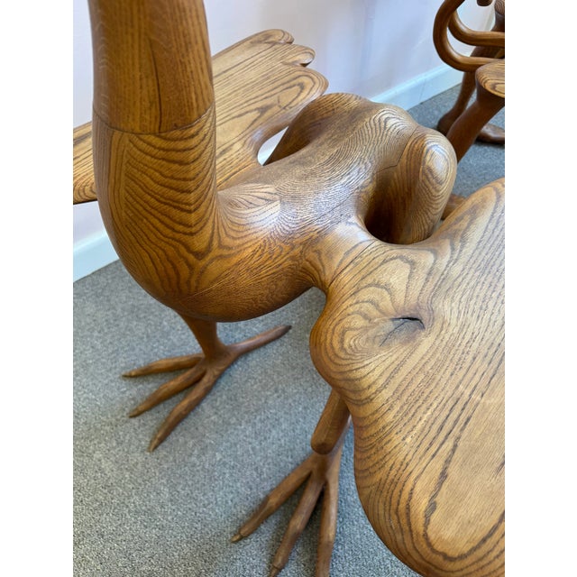 Wood 1980 Andrew Willner Ostrich Table/Signed and Dated For Sale - Image 7 of 12