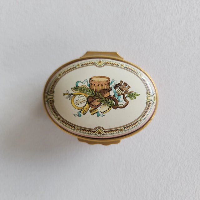 1984 Halcyon Days Enamel Collectible Box Celebrating Metropolitan Opera House For Sale In Houston - Image 6 of 6