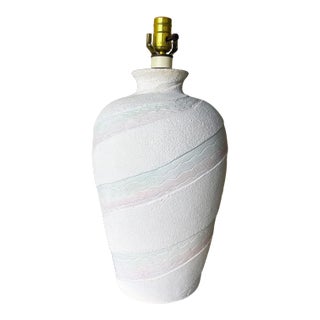 Postmodern Green and Pink Ribbon Plaster 3 Way Table Lamp For Sale