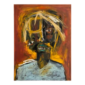 Laurent Proneur Abstract Oil Painting on Canvas, French American Artist