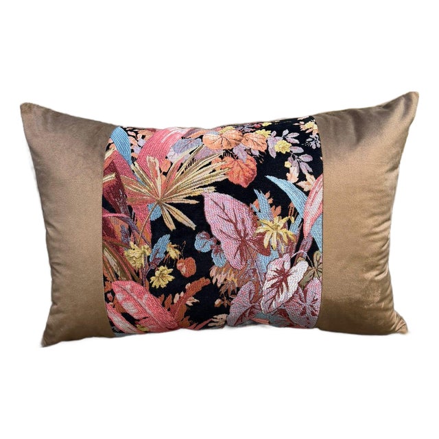 Tropical Mocha Velvet Cushion Cover For Sale