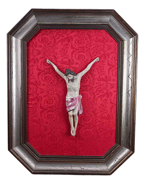 Wooden Christ with Frame, 1800s