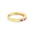 Contemporary Diamond & Ruby Wedding Band .50cttw 14k Yellow Gold, Size 4 For Sale - Image 3 of 5