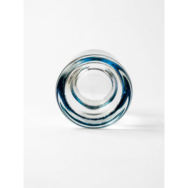 Postmodernist Smoked & Cobalt Blue Murano Glass Ice Bucket with Sculptural Waves, 1980s For Sale - Image 6 of 8