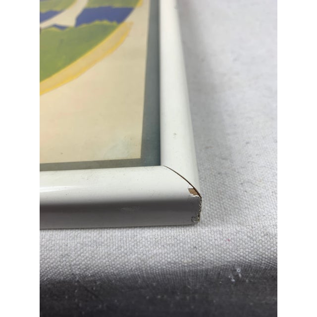 Green Mid 20th Century "Babes in the Woods" Artists Proof Linocut Print, Framed For Sale - Image 8 of 10