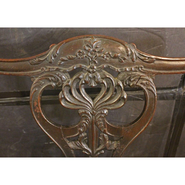 Late 19th Century Pair of George III Style Mahogany Arm Chairs For Sale - Image 4 of 8