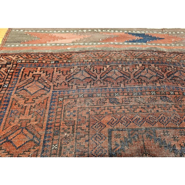 19th Century Hand-Knotted Afghan Gallery Rug in Allover Geometric Pattern For Sale - Image 17 of 18