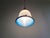 Bauhaus Pendant Light in White Opaline and Blue Satin Glass, 1920s For Sale - Image 4 of 18