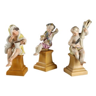 German Porcelain Figurines, Set of 3 For Sale