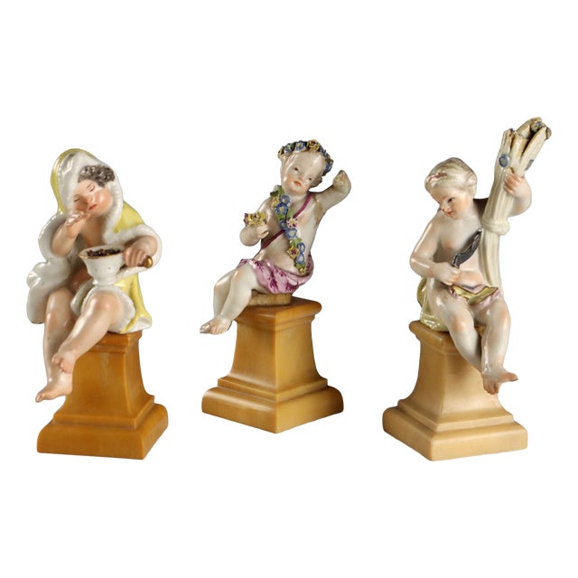 German Porcelain Figurines, Set of 3 For Sale