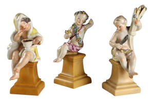 German Porcelain Figurines, Set of 3