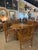 Vintage Bamboo Rattan Reed Dining Game Table & 4 Dining Arm Chairs For Sale - Image 9 of 12