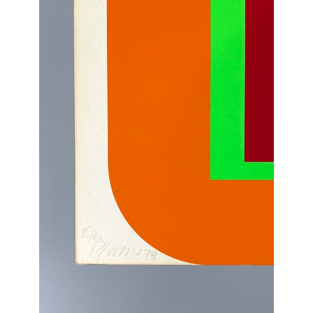Georg Karl Pfahler, Three-Color, 1973, Screen Print on Light Cardboard For Sale - Image 4 of 12