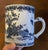 Large Antique 18th Century Chinese Export Blue & White Porcelain Tankard Mug For Sale - Image 4 of 11
