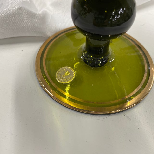 Mid-Century Modern Vintage European Art Glass Lidded Candy Dish For Sale - Image 3 of 7