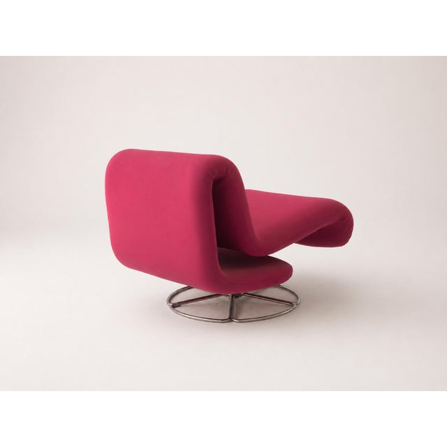Metal Pierre Paulin Style 1960's Swivel Lounge Chair For Sale - Image 7 of 8