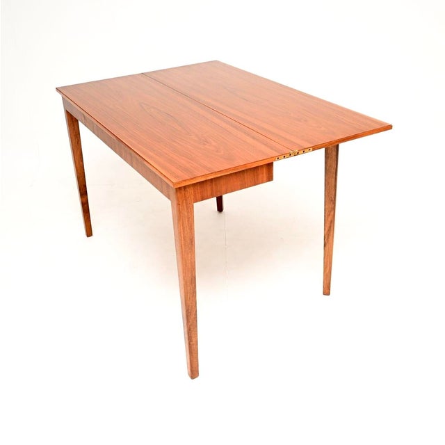 1950s Vintage Swedish Walnut Metamorphic Console Table from Nordiska Kompaniet, 1950s For Sale - Image 5 of 11