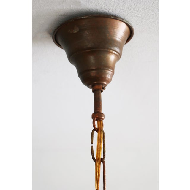 Metal Large Danish Brutalist Hand-Hammered Copper Pendant Lamp from ES Horn Aalestrup, 1960s For Sale - Image 7 of 8