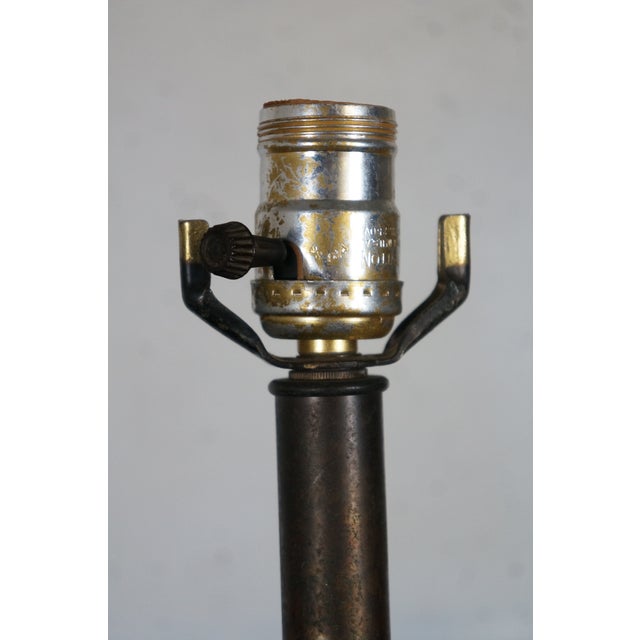 Late 20th Century 2 Rare Frederick Cooper Hand Blown Brutalist Glass Wine Bottle Lamps 42" For Sale - Image 14 of 18