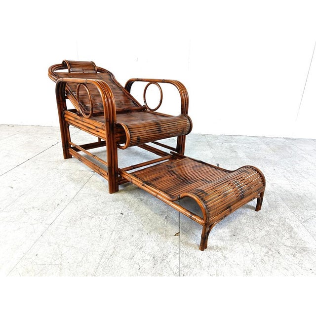 Mid-Century Rattan and Bamboo Garden Chair, 1950s For Sale - Image 15 of 18