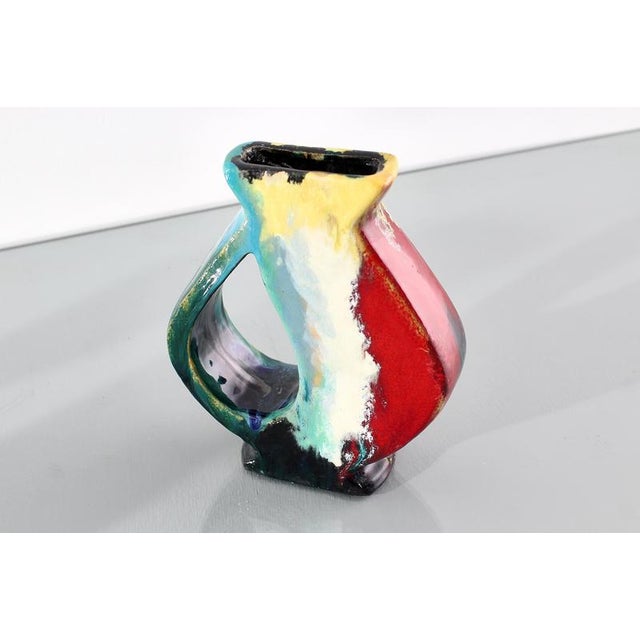 Hand-Glazed Polychrome Ceramic Vases-Sculptures by A. Minghetti, Italy, 1950s, Set of 3 For Sale - Image 12 of 18