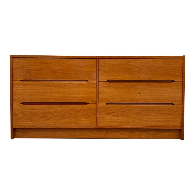 Vintage Made in Denmark 6 Drawer Dresser For Sale