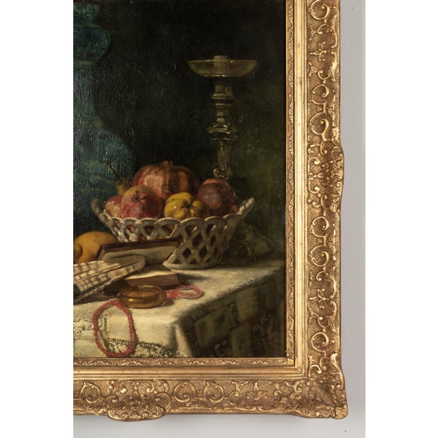 Wood 19th Century French School Still Life Painting For Sale - Image 7 of 8